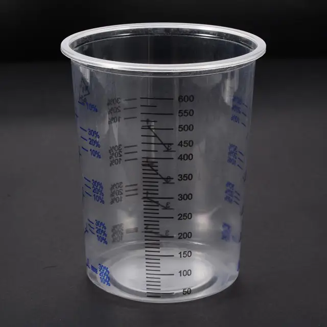 1pc New Plastic Paint Mixing Cups 600ml Mixing Pots Paint Mixing