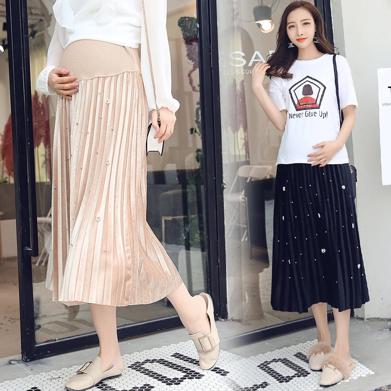 saia plissada para gravida