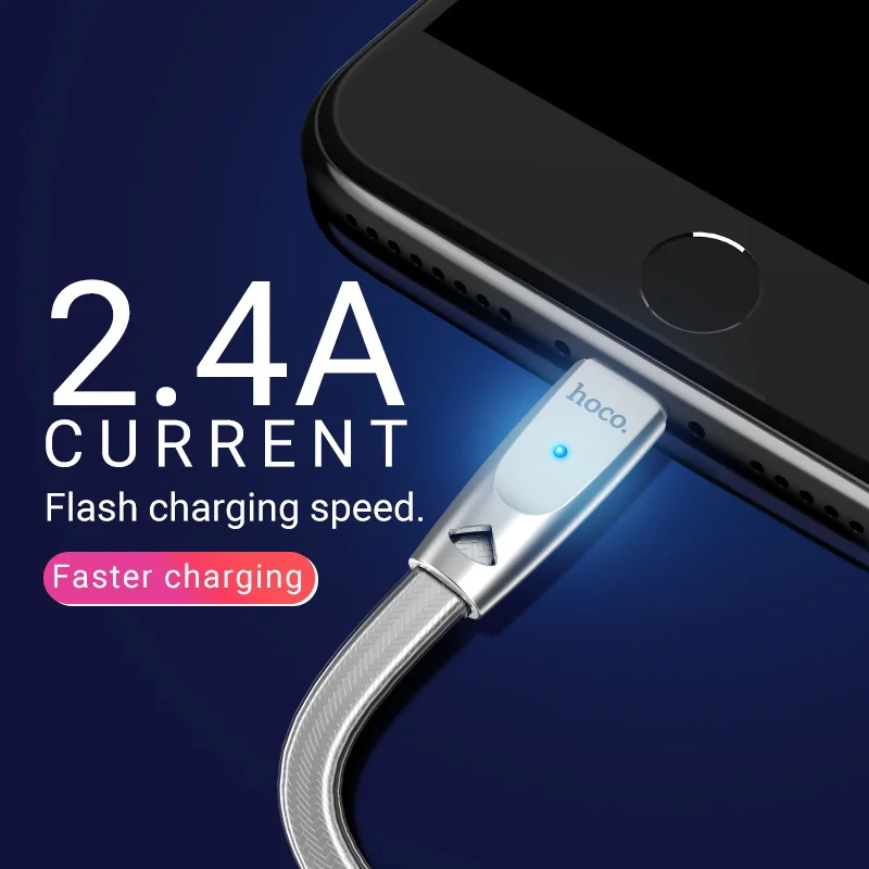 hoco кабель usb a для lightning зарядка 2.4a зарядный провод для apple iphone ipad юсб шнур айфон лайтнинг адаптер айпад зарядник для айфона лайтнинг шнурок зарядный передача данных прочный юсби кабель