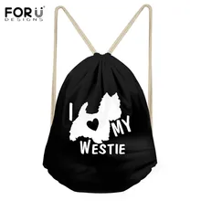 FORUDESIGNS Мопс Pattern Drawstring сумки Для женщин складной Портативный рюкзак на веревках высокое качество Хранение продуктов сумка для дам