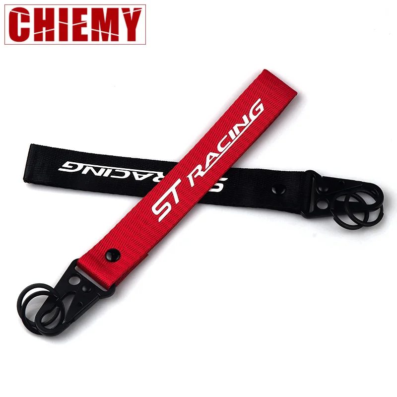 

Fashion Metal Ribbon Key Chain KeyRing Car Styling for Ford ST RACING FOCUS 2 Focus 3 Mondeo Fiesta Kuga MK2 MK3 Car accessories