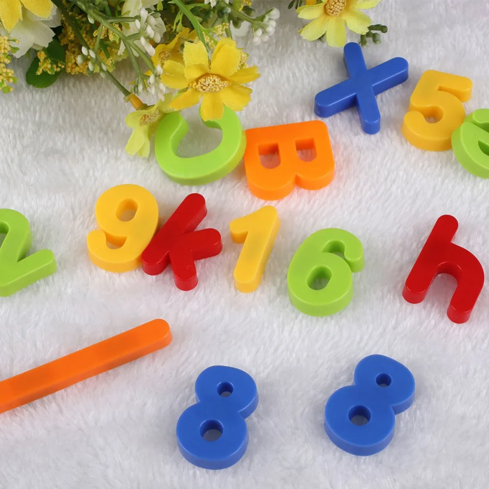 80 шт./лот детская магнитные буквы алфавита Математика Номер Символ магниты на холодильник с днем рождения подарок доставка
