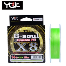 YGK G-SOUL X8 upgrade PE 8 плетеная рыболовная леска, сделано в Японии, 150 м, 200 м, медленная рыболовная леска, приманка