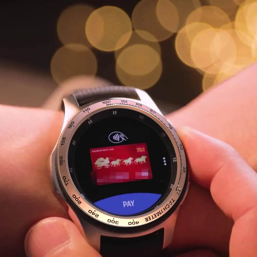 Клейкая Обложка для Samsung Gear S3 стальное кольцо Galaxy Watch 3 41 мм 45 46 42 металлические