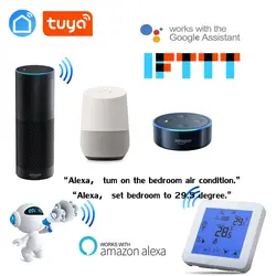 Alexa Google домашний голос wi-fiпрограммируемый термостат, термостат для подогрева пола, воды, электрическое отопление туя приложение умный дом