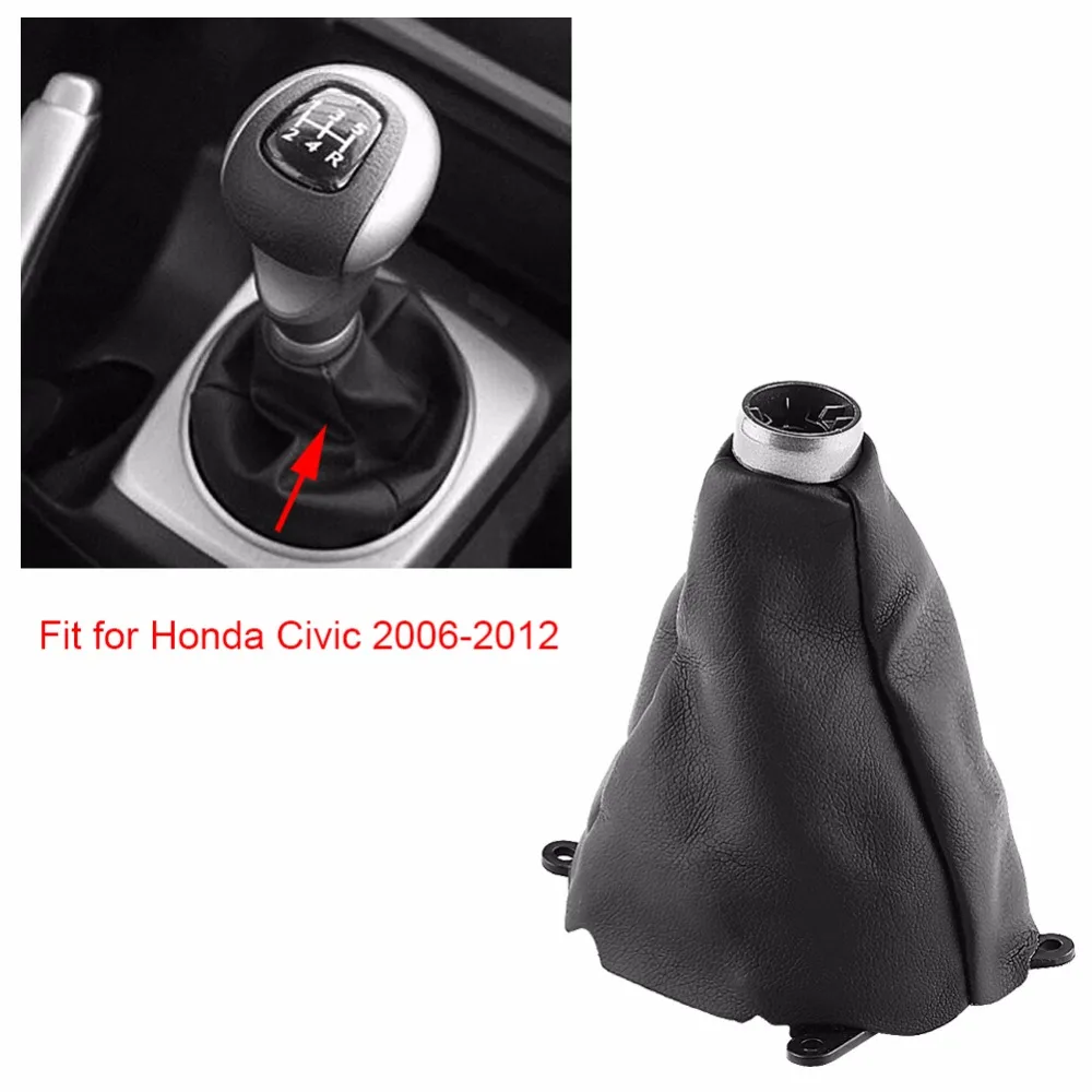 

Auto Car Manual PU Leather Gear Gaiter Shift Shifter Boot Replacement for Honda Civic 2006 2007 2008 2009 2010 2011