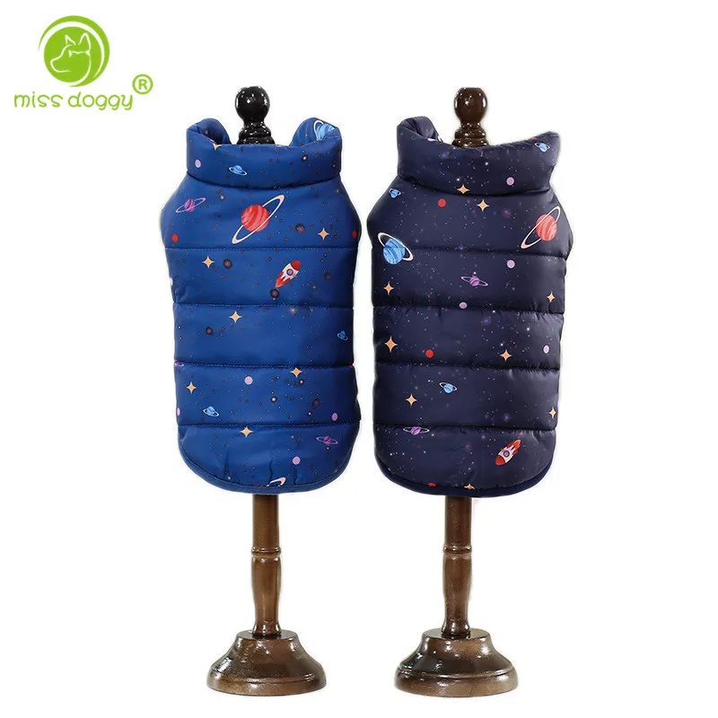 

High Quality Version Planet Pattern Autumn Winter Pet Dog Vest Jacket Coats 2 Colors Warm Chihuahua Dog Cat Coat Clothes 10A