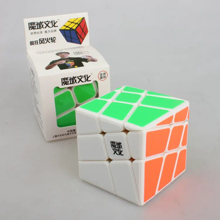 Высокое качество YongJun Moyu Crazy Fenghuo Fisher Cube 3x3x3 волшебный куб головоломка на скорость часы-кольцо с крышкой игрушки Специальные игрушки - Цвет: Белый