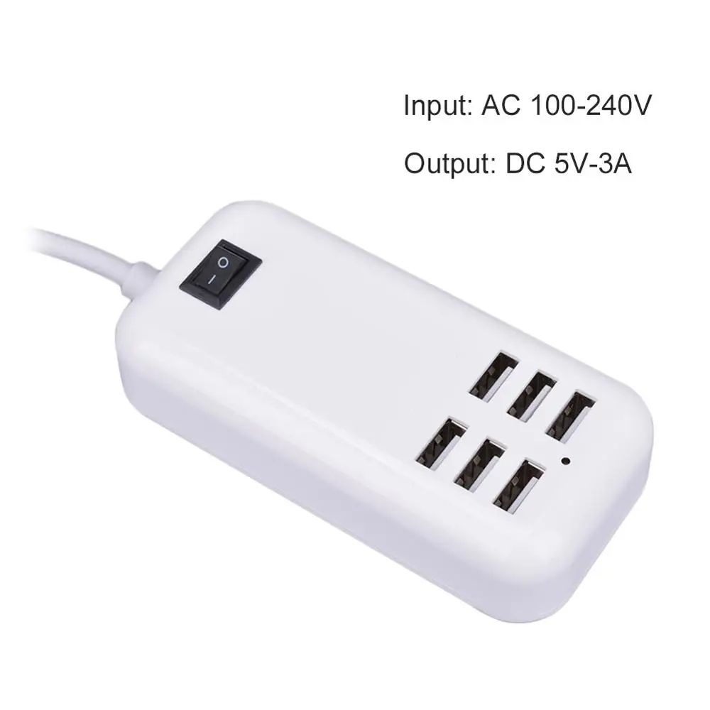 6 портов портативный usb хаб Настольный ЕС США вилка настенное зарядное устройство