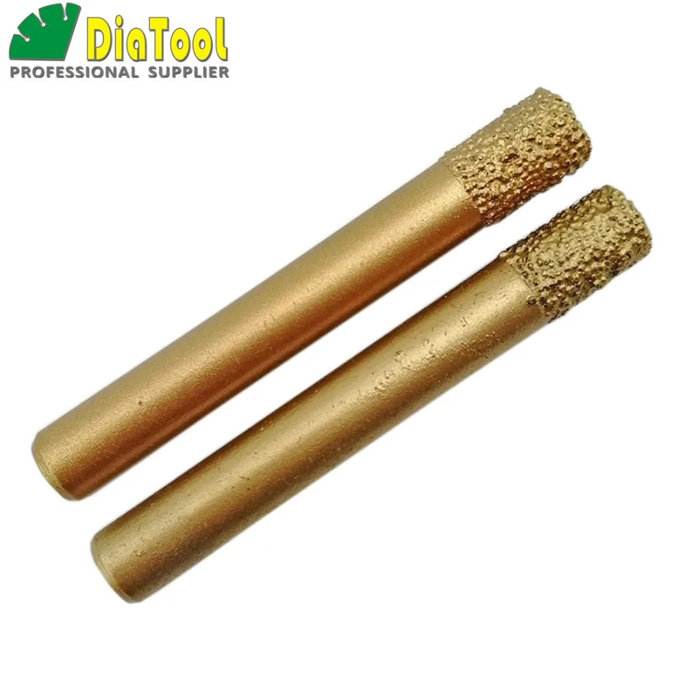 DIATOOL 2PCS Vacuum Brazed Diamond Carving Bits, CNC Engraving Bits For