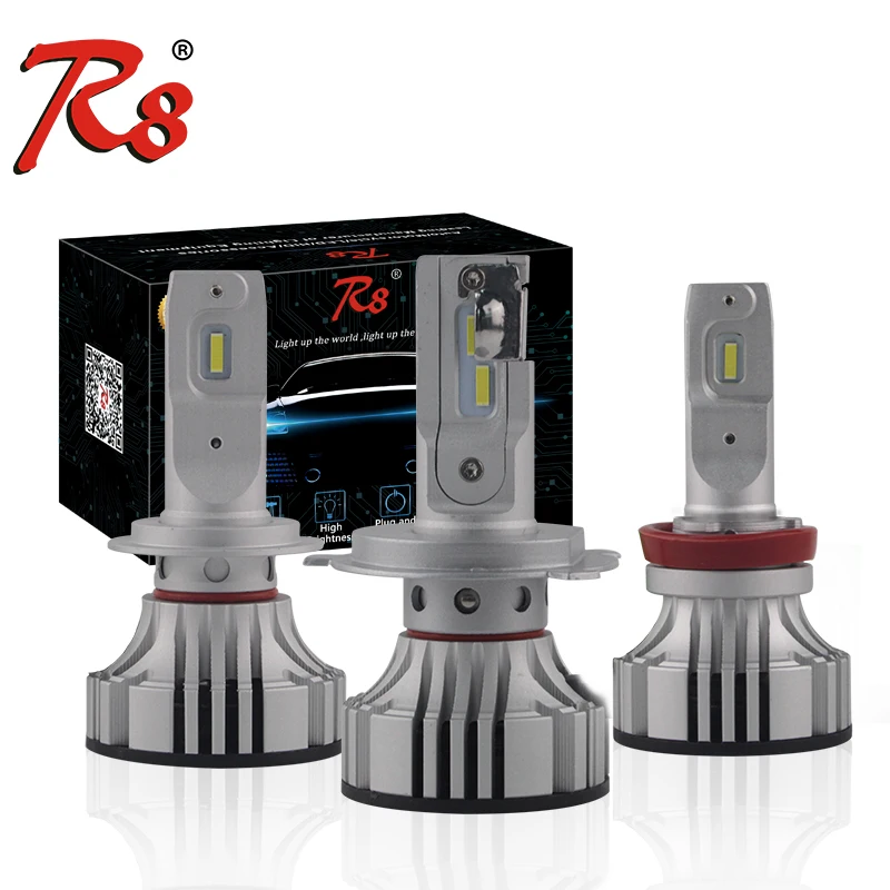 

R8 F2 Series H4 H7 Led Headlight LED 72W 1200LM 6500K 9005 9006 H11 Headlamp Bulbs H8 9012 Car Auto LED Led Light 12V Car Light