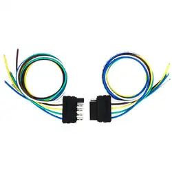 Автомобиль + Комплект проводов для прицепа комплект 5 Способ Плоский разъем 18 AWG провода