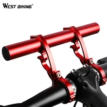 WEST BIKING Bicycle 20-32mm Handlebar Extended Bracket Headlight Mount Bar Computer Clip Double MTB Road Bike Handlebar Extender WEST BIKING Bicycle 20-32mm Handlebar Extended Bracket Headlight Mount Bar Computer Clip Double MTB Road Bike Handlebar Extender