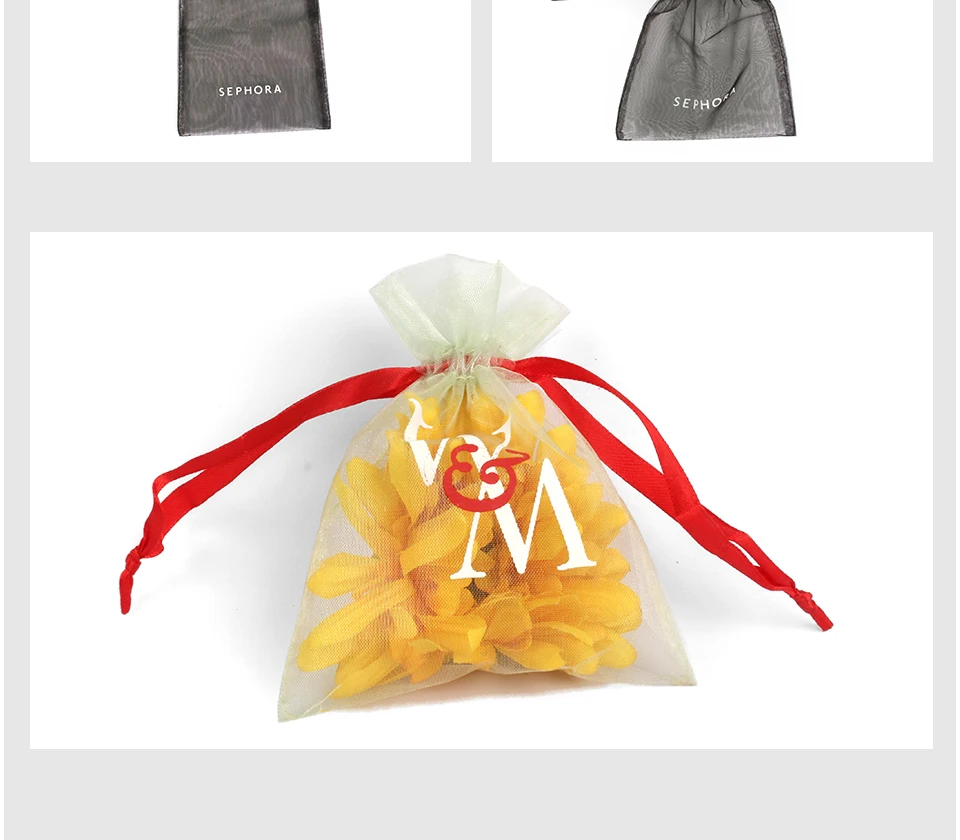 С логотипом бренда на заказ подарок на свадьбу мешочек для украшений упаковочные мешочки, маленькие мешочки для хранения рисования вечерние конфеты упаковка органзы сумки