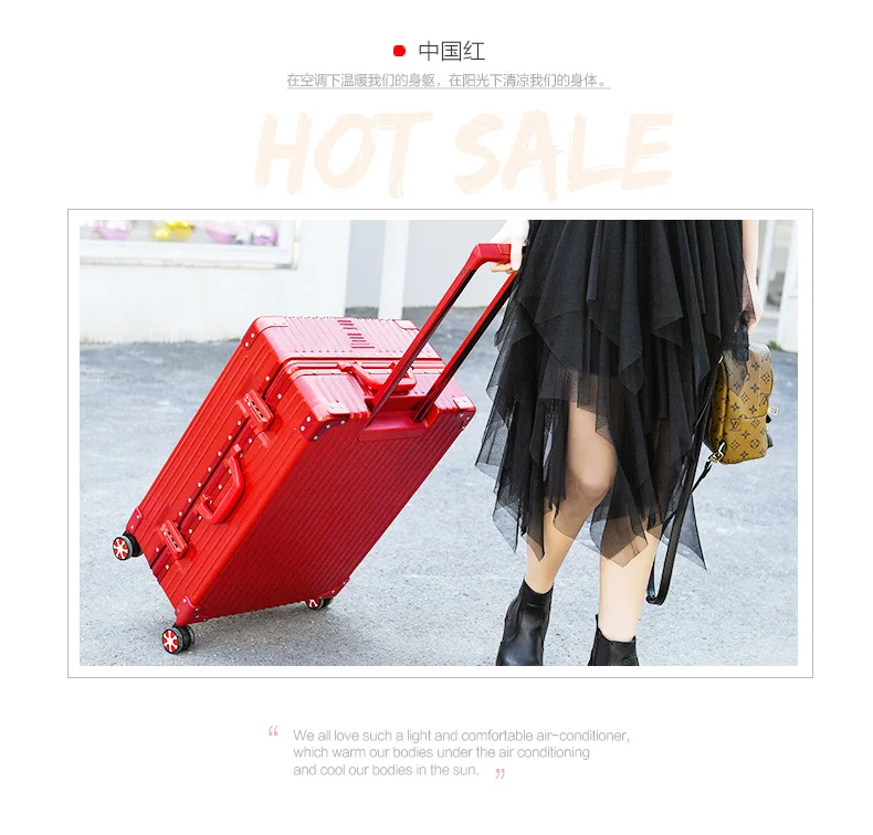 ZYJ Men Women Travel Trolley Luggages Hard Girls Aluminum Frame Alloy Business Rolling Airplane Luggage 20 24 29 Inch Suitcase (21)