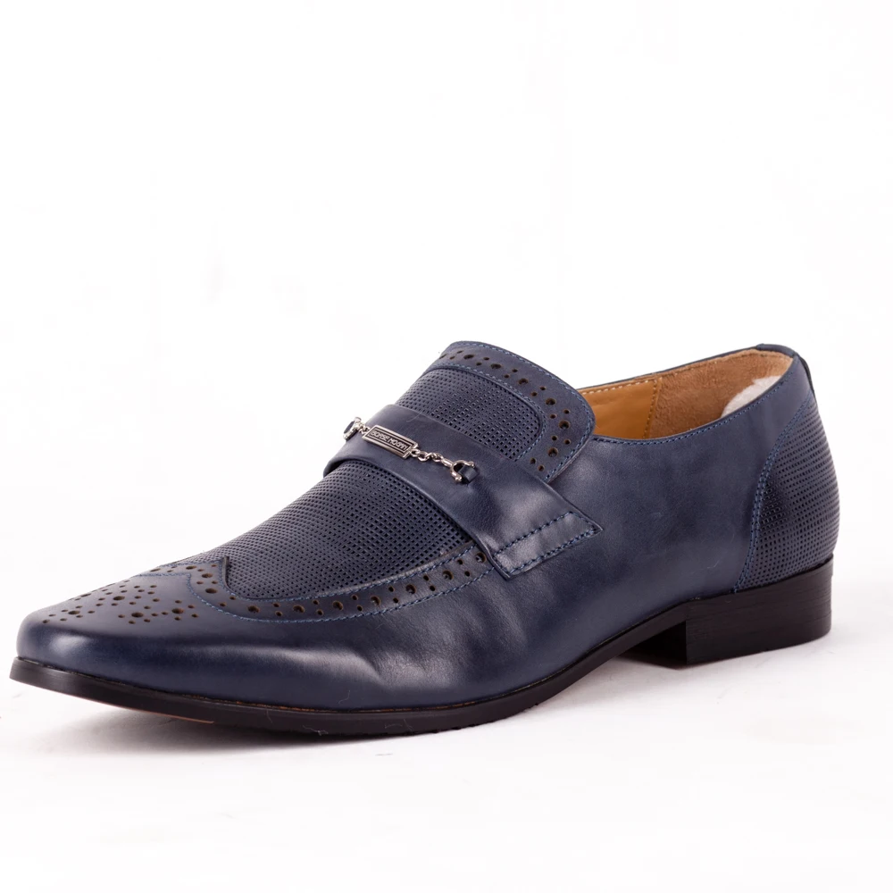 leather men's casual shoes wedding shoes made of genuine leather spring