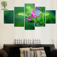 5 Panels Oil Painting Canvas Wall Art Butterfly Picture Home Decoration Living Room Canvas Print Modern Painting No Frame HW010