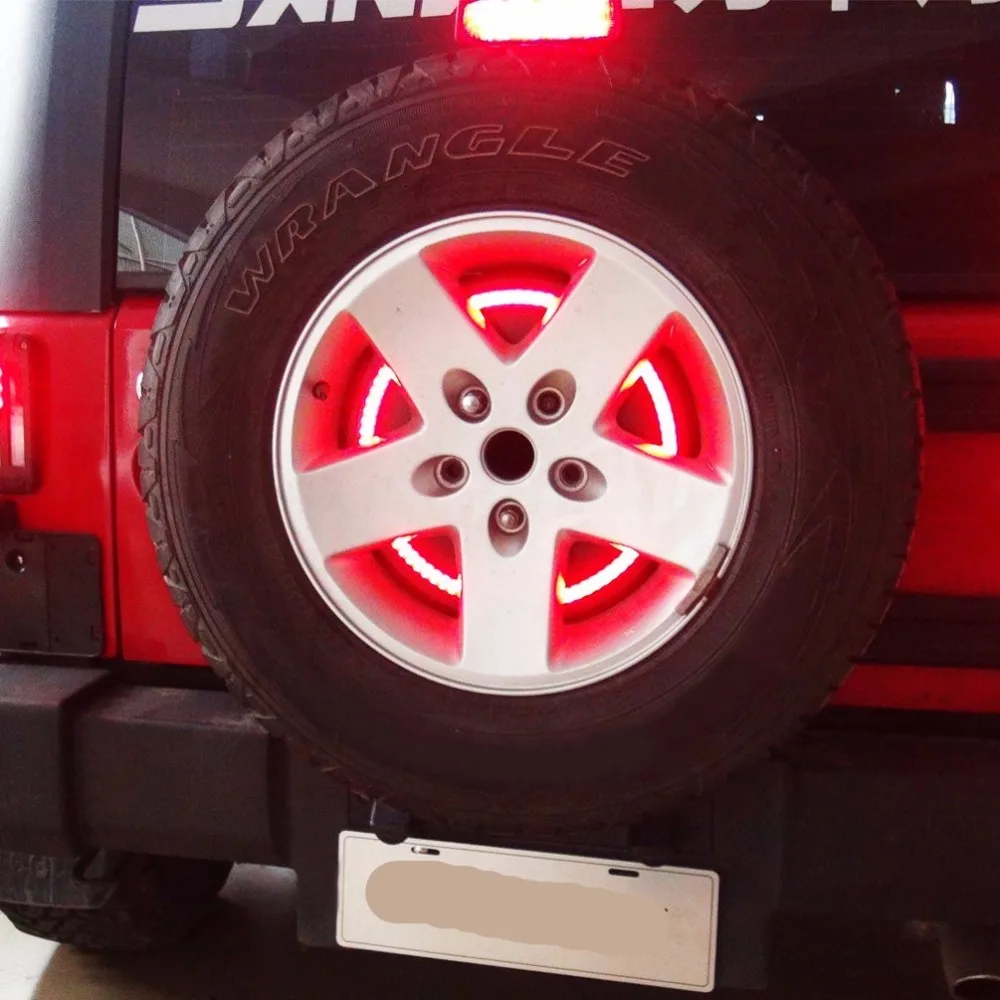 Запасное колесо LED 3rd Стоп свет лампы кольцо для Jeep Wrangler JK TJ LJ YJ CJ