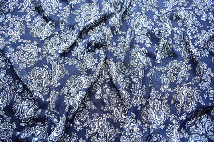

Dress Scafs Hijab Hair Band Textiles Soft Charmeuse Satin Fabrics Paisley DH01