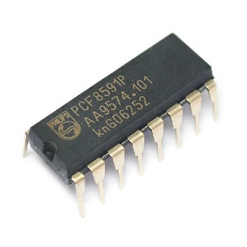 

5PCS PCF8591P PCF8591 DIP-16 8-Bit A/D and D/A Converter IC M