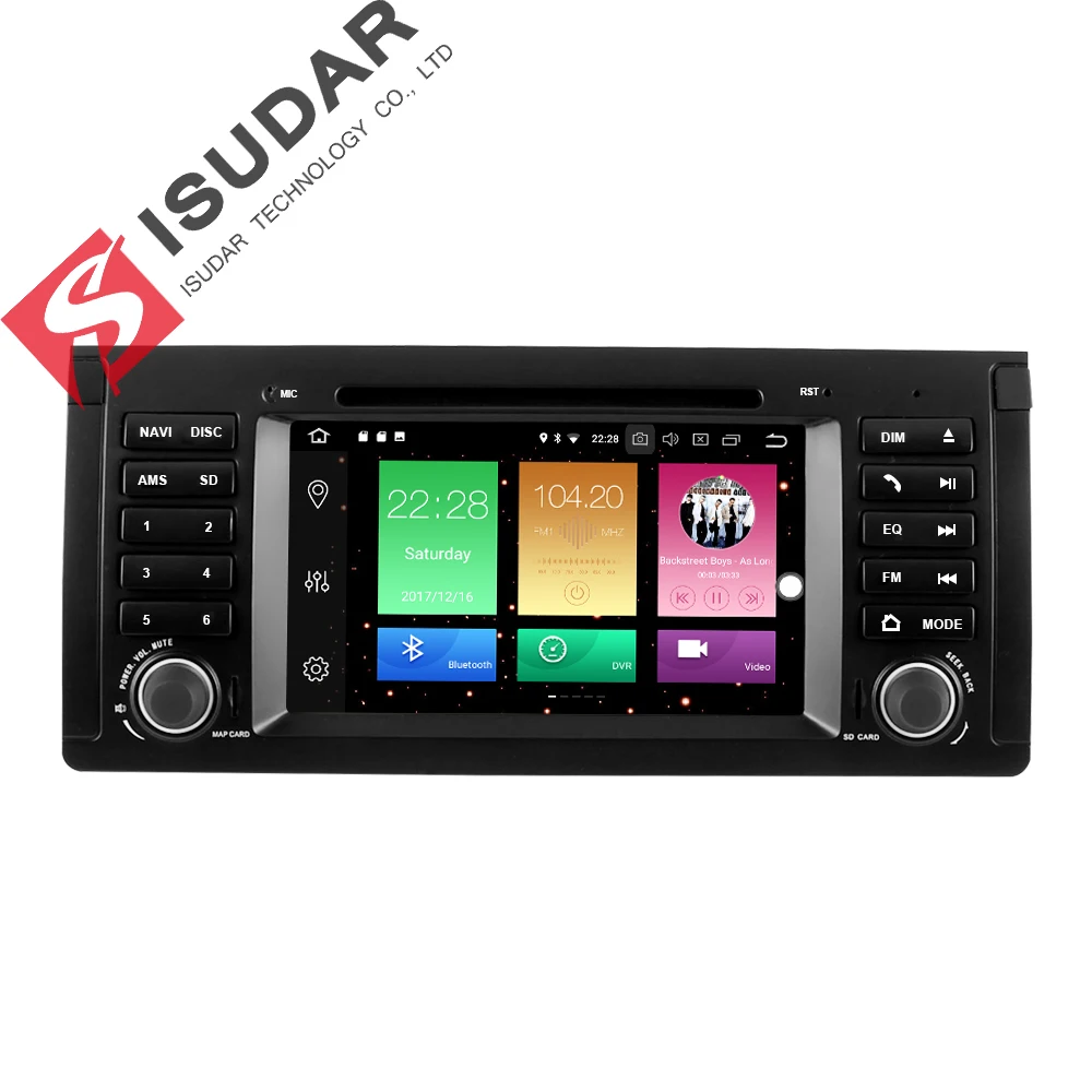 Isudar Car Multimedia Player Car Radio 1 Din font b GPS b font Android 8 0