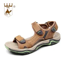 BACKCAMEL/ г. Новые летние пляжные сандалии Мужская дышащая повседневная обувь из натуральной кожи нескользящая Мягкая Обувь наивысшего качества Size38-45