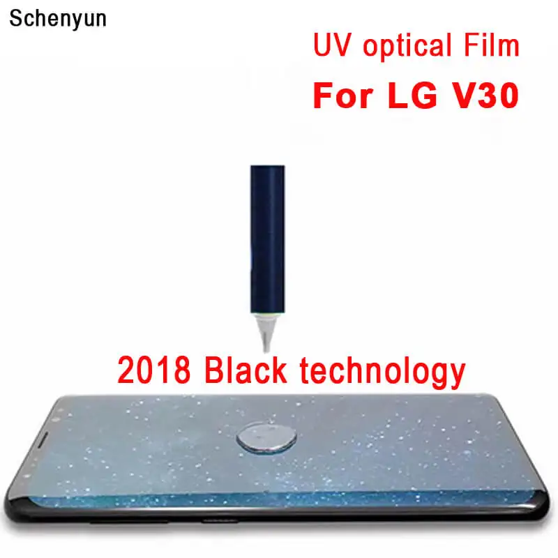 

Schenyun HD Screen Protector For LG G7 V30 Tempered Glass for LG G7 V30 plus Liquid Full Glue Film UV Glass Big Light