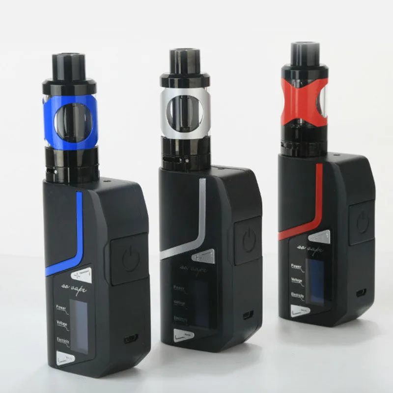 

100W TC Electronic Cigarette Kits built-in 2000mAh box mod Battery 510 connector 4.0ml atomizer Metal Body 0.5Ohm Vape