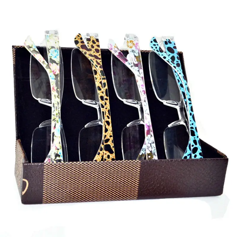 

Women Ladies Reading Glasses Fashion Floral Frameless Resin Fatigue Presbyopia 1.0 1.5 2.0 2.5 3.0 3.5 4.0 007