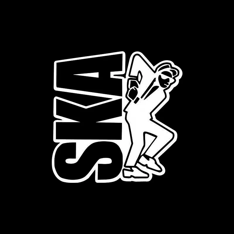 SKA Logo IV TWO TONE MOD RUDE BOY SCOOTER VINYL DECAL CAR WINDOW BUMPER STICKER 