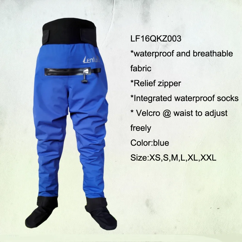 2016 unisex pants,dry pants with relief zipper socks,waterproof