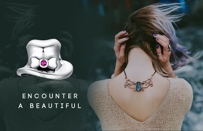 JewelryPalace 925 пробы серебро Top Hat Лук СОЗДАН Ruby Шарм бисер Fit Браслеты Новая горячая Распродажа для Для женщин как Baetuiful подарки