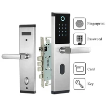 Secturity Electronic Biometric Fingerprint Door Lock Digital Password Door Lock Keyless Card Door Lock For Home Office Apartment