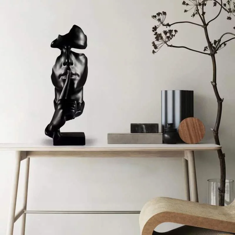 Нордическая Современная тишина портрет абстрактная статуя креативный мыслитель смола скульптура ремесла вход гостиная офис Домашний декор