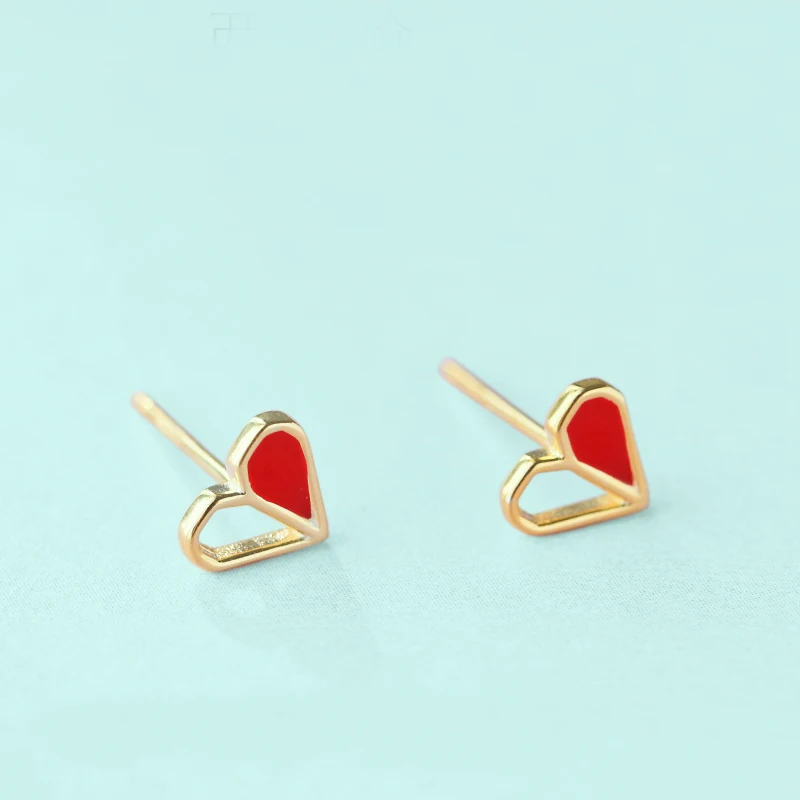 Hollow Heart-shaped 925 Sterling Silver Stud Earring For Women Female Charms Fine Jewelry Romantic Wedding Gift 2018 New (4)