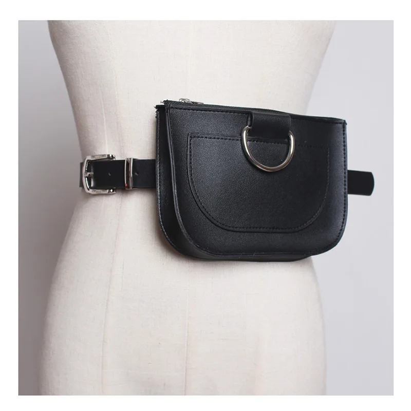 Black waist bag Женская поясная сумка из змеиной кожи, поясная сумка из искусственной кожи, женский модный пояс из змеиной кожи, высокое качество, Женский кошелек B31 - Цвет: Black waist bag