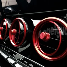 Воздушная наклейка на розетку/приборную панель, украшение на выход, кольцо, наклейка для Mercedes Benz- C class W205 GLC