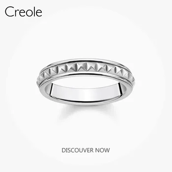 

The Slim Band Ring Studs,2019 Brand New 925 Sterling Silver Casual Fashion Jewelry Filigree and Strong Gift For Women Men