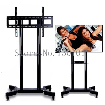 Mobile TV Carts Floor TV Stand Mount Movable TV Trolley Bracket With Wheels and DVD Shelf Fit for 32