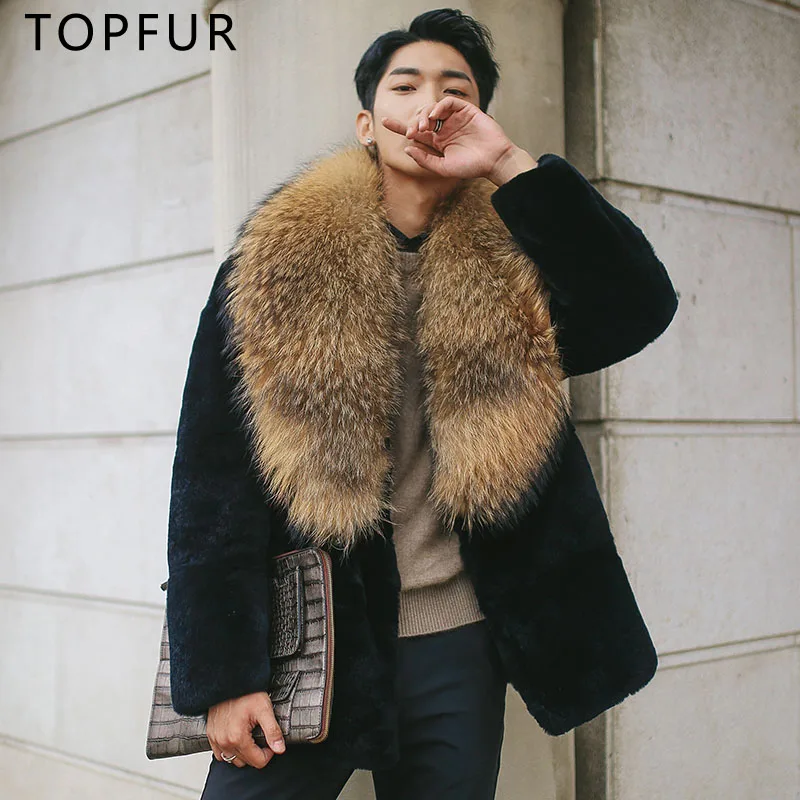 Cuir 2018 Chaude Hommes Fourrure Veste Raton Mode Amovible Véritable Rex Plein Naturel Pour Topfur Laveur En Lapin Pelt De deBxorWC