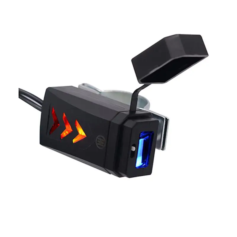 2.1A USB быстрое черное зарядное устройство Универсальный Автомобильный мотоцикл