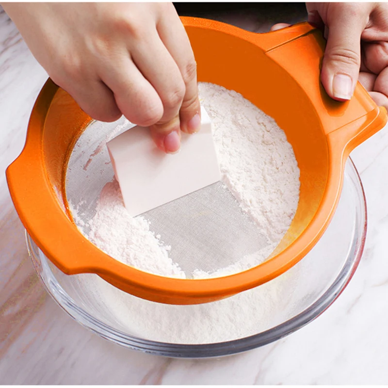 1pc 15cm ultra fine Stainless Steel Mesh sifter Manual Sieves Plastic