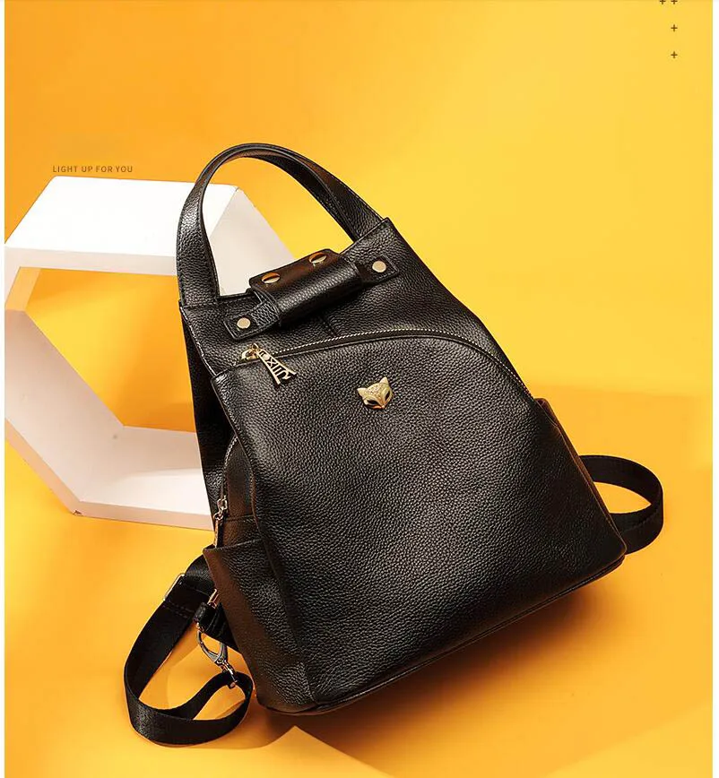 FOXER брендовая Сумка Повседневный мягкий кожаный рюкзак новая стильная кожаная многофункциональная сумка через плечо