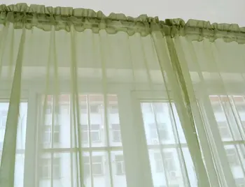 

Fashion green blue curtain for window sheer curtains tulle for living room bay window 1.4*2.13