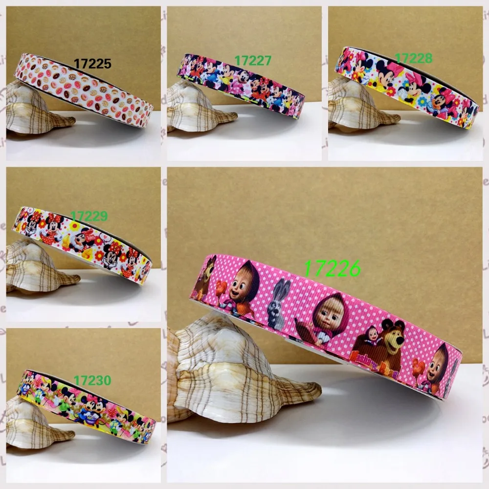 

Cartoon printed grosgrain ribbon ,satin ribbon 10 yards.