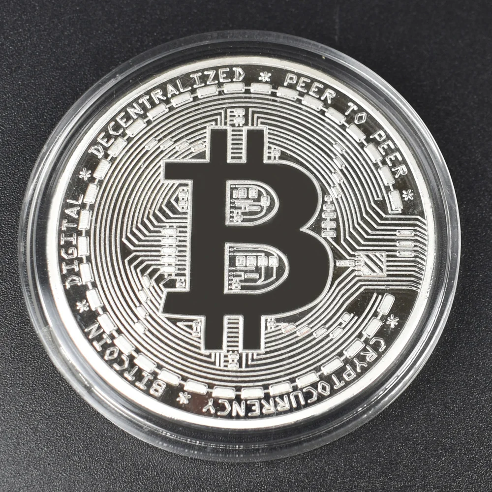 Hot 50pcs/Lot Bitcoin coin BTC Bit Metal Coin For Souvenir-5