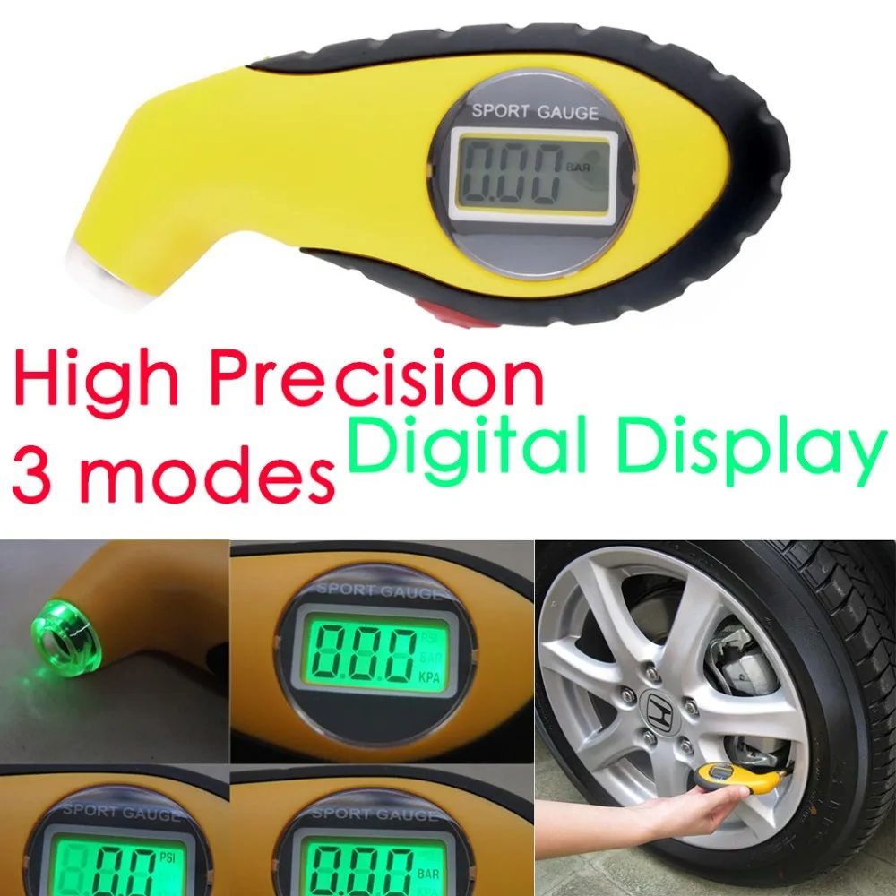 

2017 New Digital LCD Car Tire Tyre Air Pressure Gauge Meter Manometer Barometers Tester Tool Auto Car Motorcycle Car-styling Hot