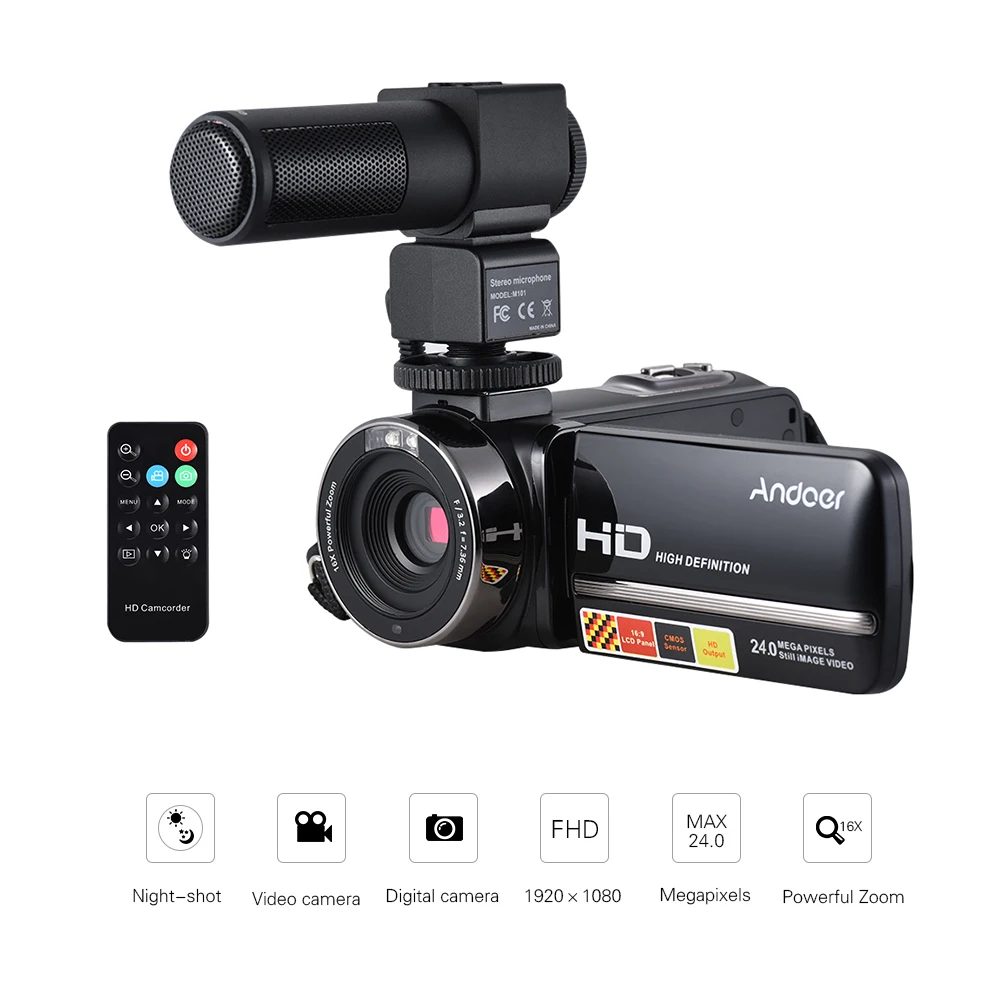 Andoer 24Mega Digital Video Camera 1080P Full HD with