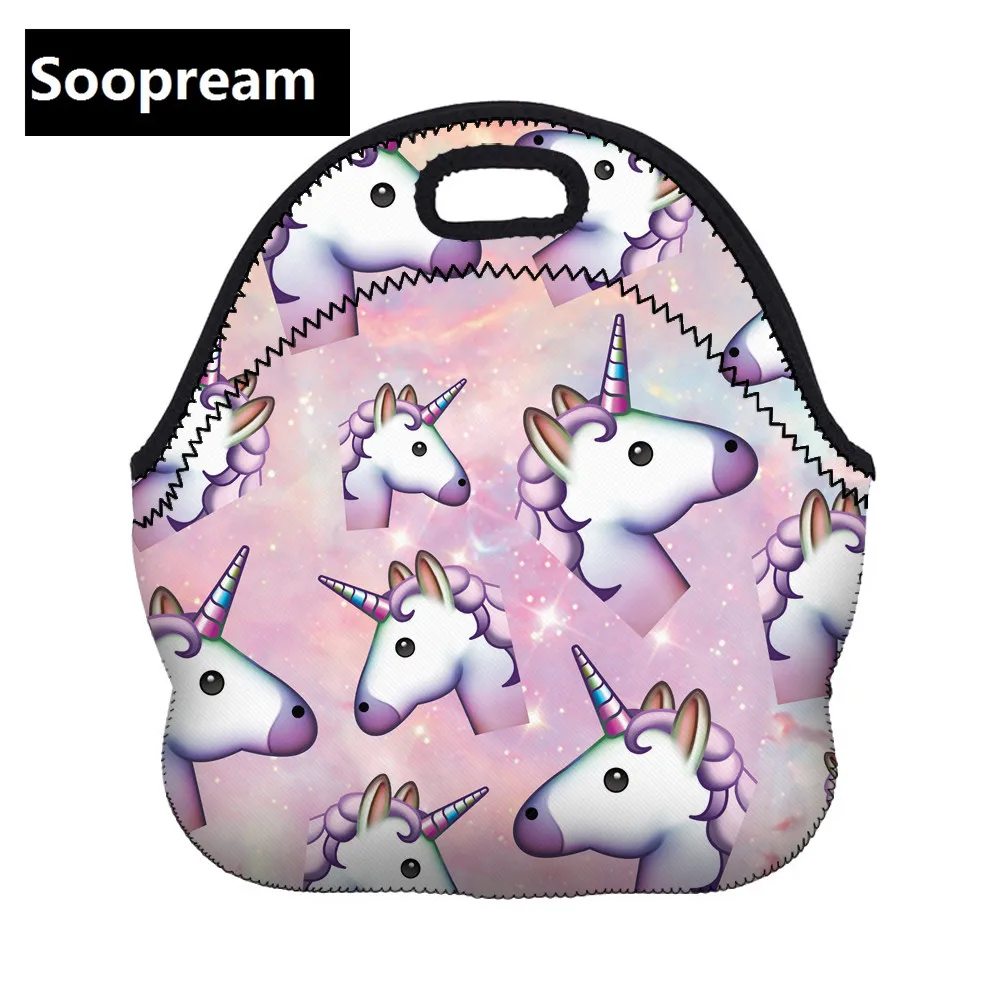 3D unicorn Dessert coffee office pouch Thermal Insulated Neoprene font b Lunch b font font b