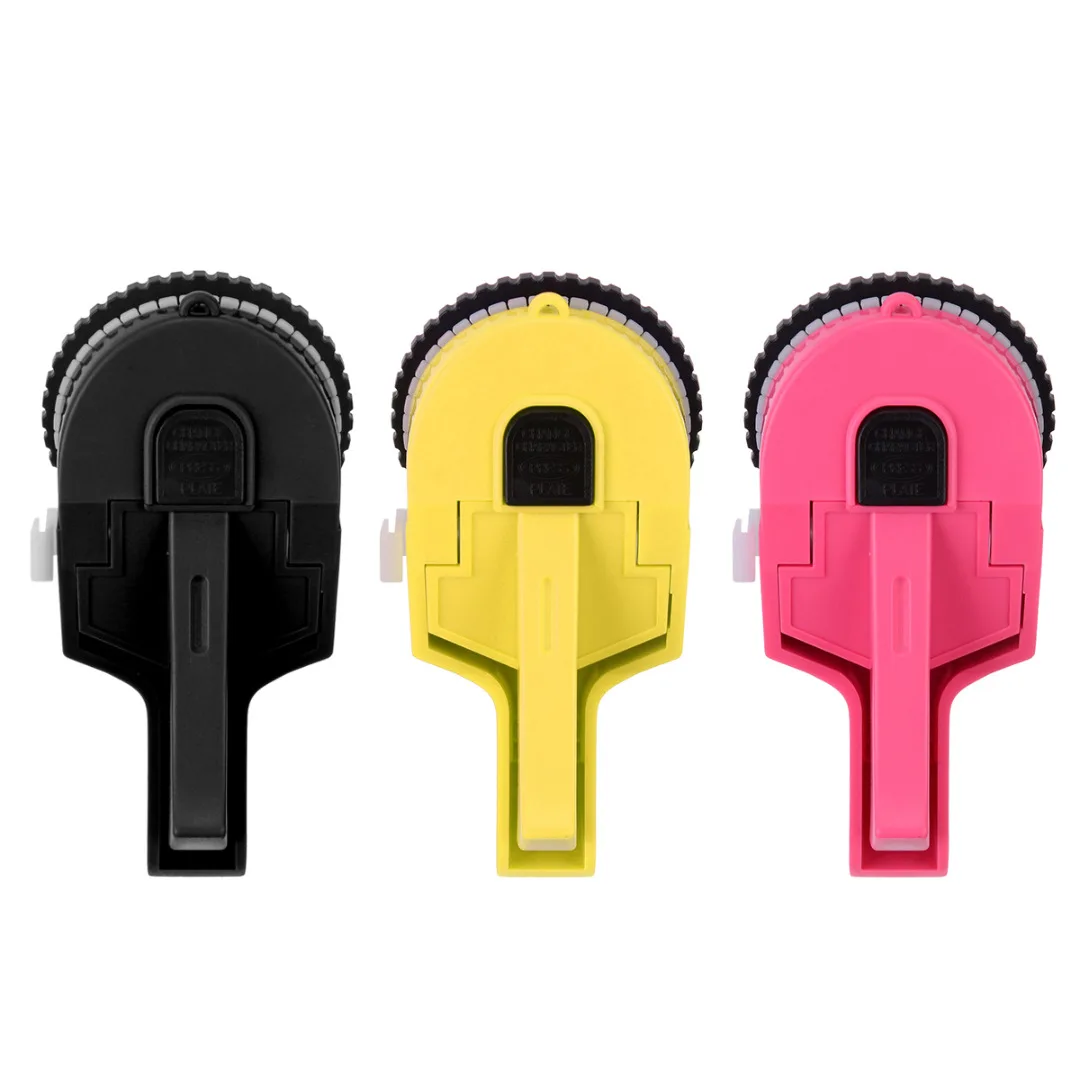 Yellow / Pink / Black Label Maker Plastic Manual Embossing Label Maker Letters Numbers Printer Tape-cutting with Tape